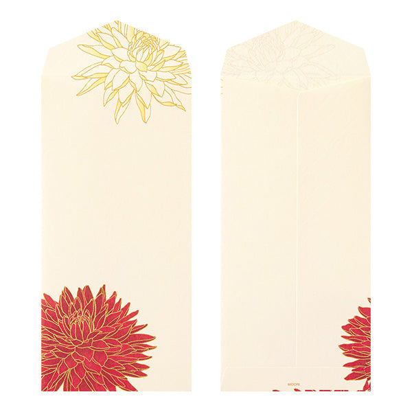 Midori Envelopes 116 Foil Silk Printing Dahlia S2