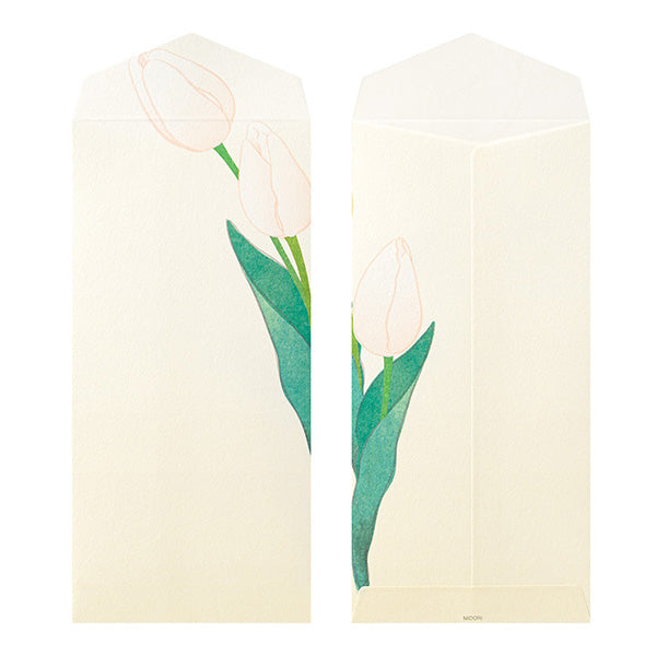 Midori Envelopes 158 Four Designs Spring Flower White