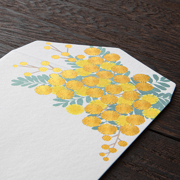 Midori Envelopes 160 Foil Stamping Mimosa