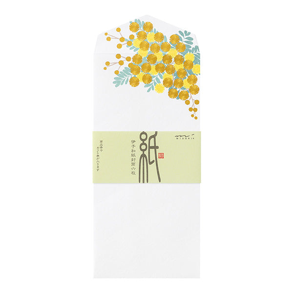 Midori Envelopes 160 Foil Stamping Mimosa