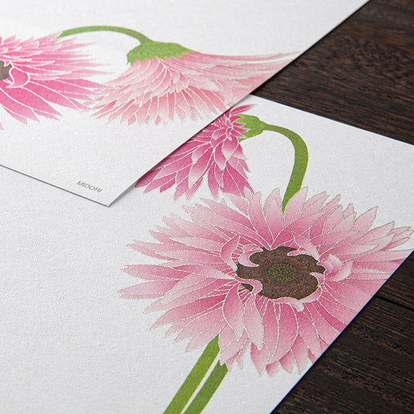 Midori - Silk Printing - Gerbera Letter Pad (163)