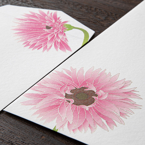 Midori Envelopes 164 Silk Printing Gerbera
