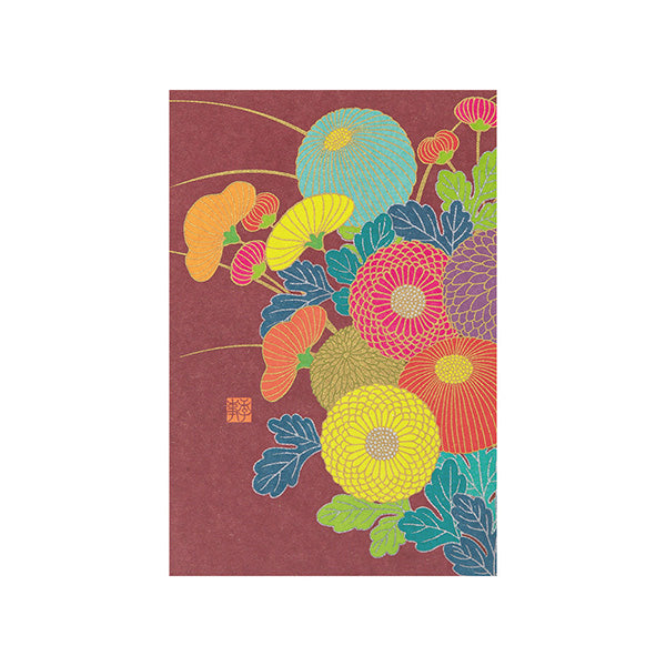 Midori - Postcard Chrysanthemum Pattern