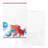 Midori Post Card 784 Foil Stamping Marble Goldfish