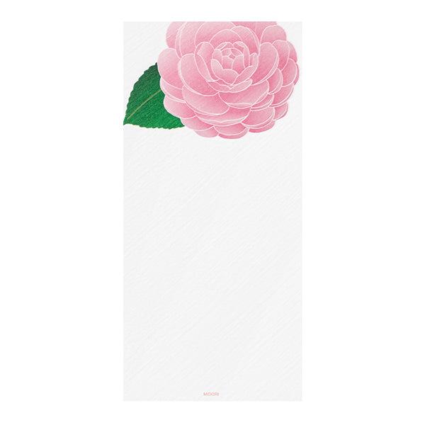Midori Letter Pad 596 Foil Stamping Otome Camellia