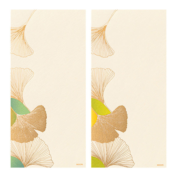 Midori Message Pad - Foil Stamped Ginkgo 610