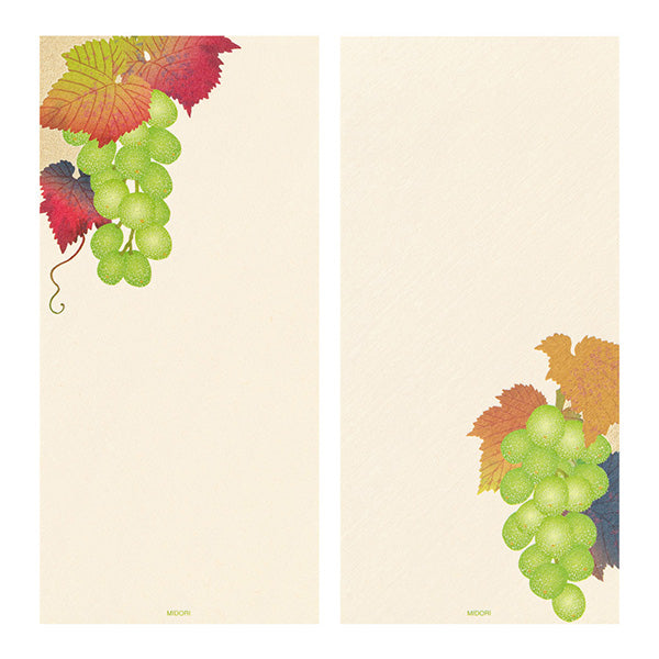 Midori Message Pad - Silk-Printing Grape Pattern 612