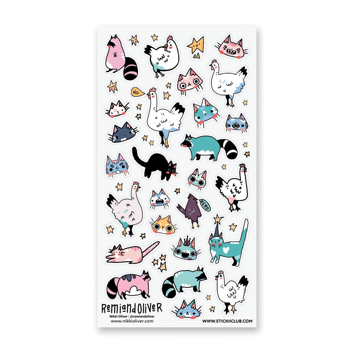 STICKII Sticker Sheet - Sassy Lil' Critters