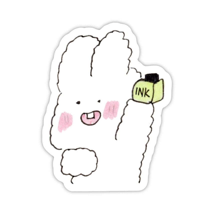 StickersByZach - Vinyl Sticker- Bunny & Ink
