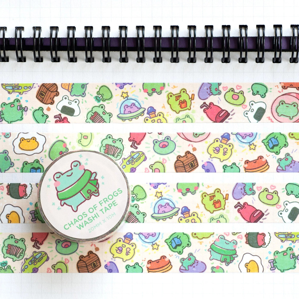 Robot Dance Battle - Chaos of Frogs Washi Tape