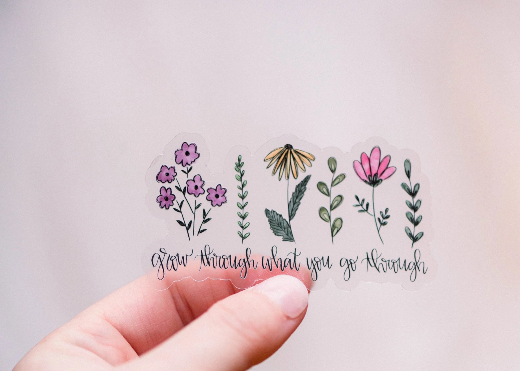 Savannah and James Co - Vinyl Sticker - Wildflowers Grow Through What You Go Through