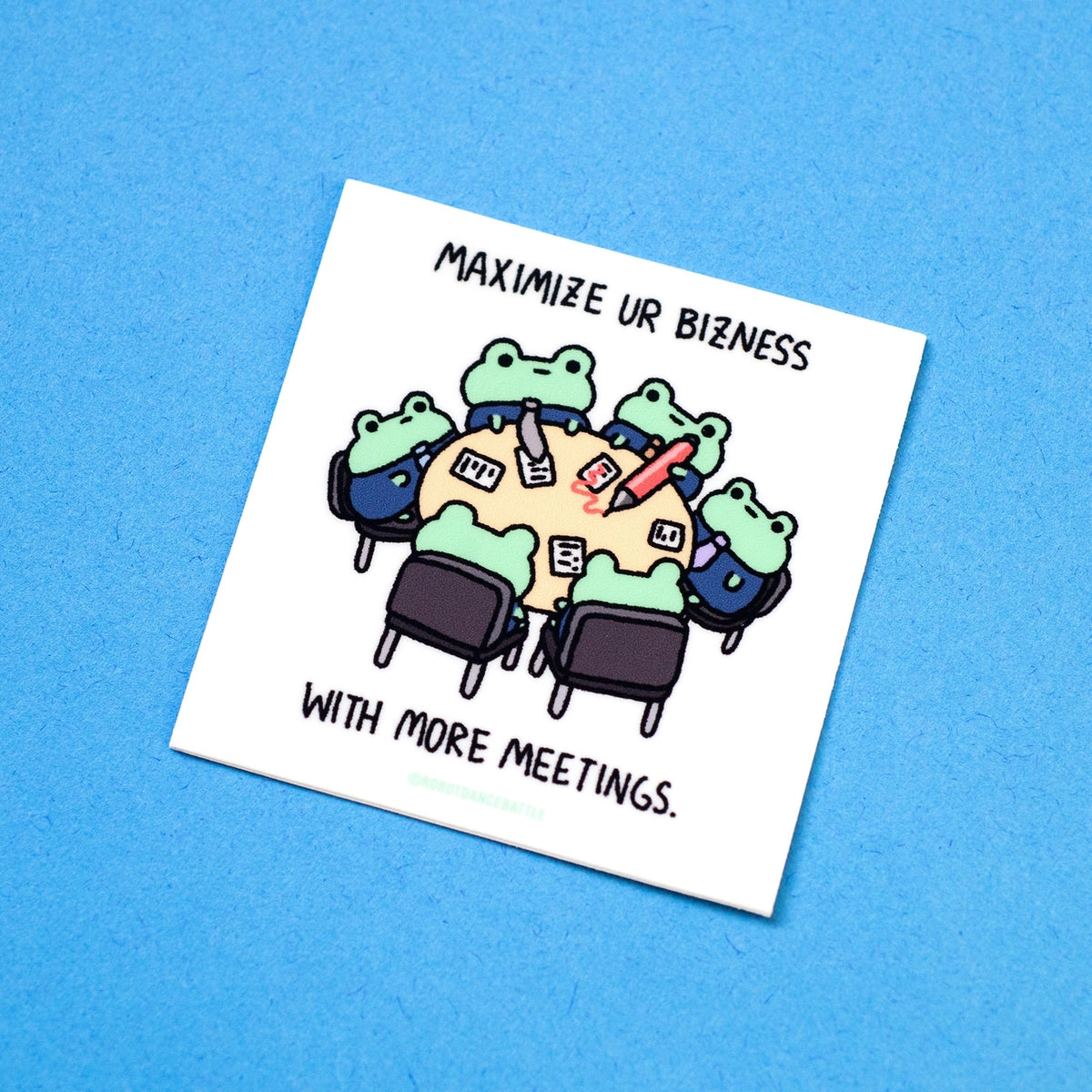 Robot Dance Battle - Bizness Frog Meetings Sticker