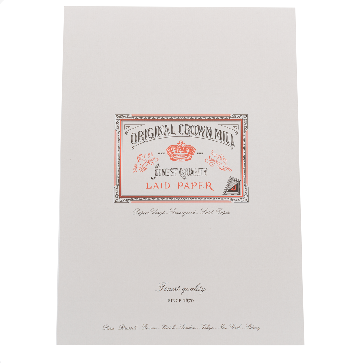Original Crown Mill A4  Topbound Classic Laid Paper
