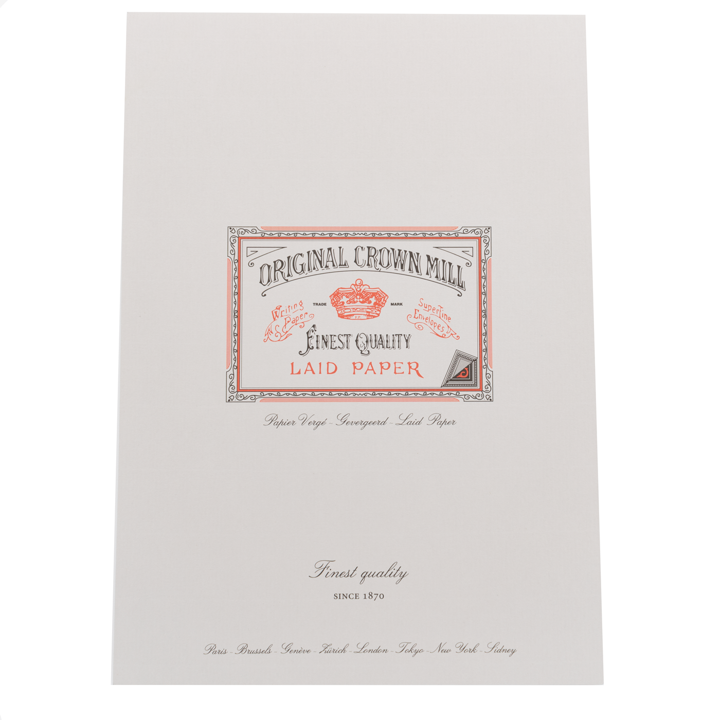 Original Crown Mill A4  Topbound Classic Laid Paper