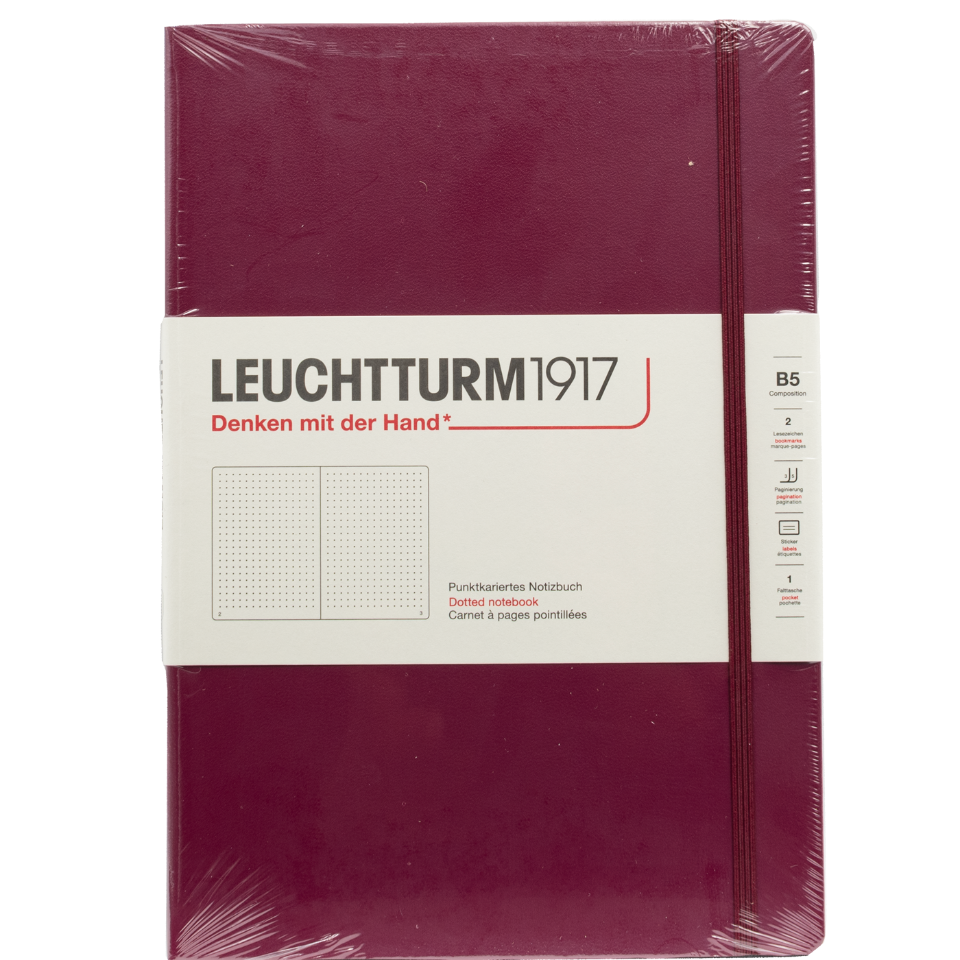 Leuchtturm1917 B5 Composition Hardcover Notebook - Port Red
