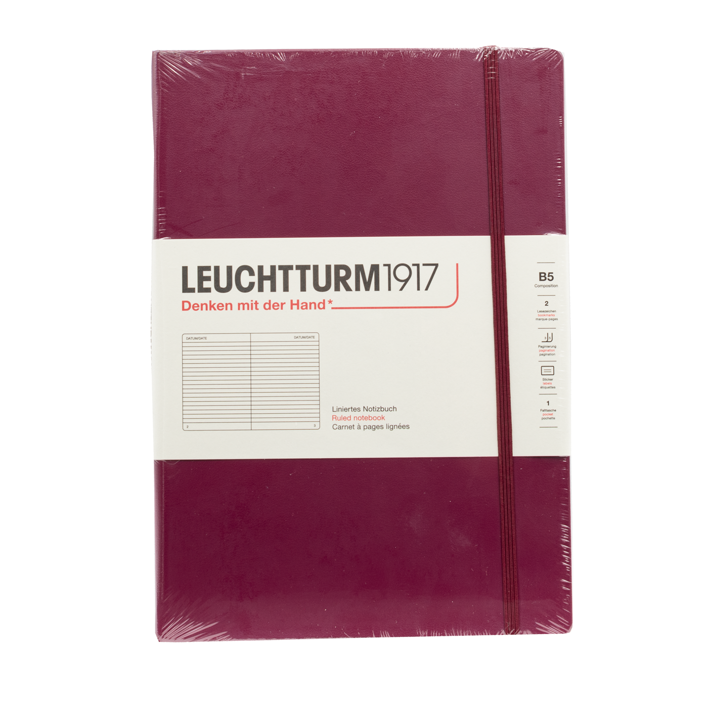 Leuchtturm1917 B5 Composition Hardcover Notebook - Port Red