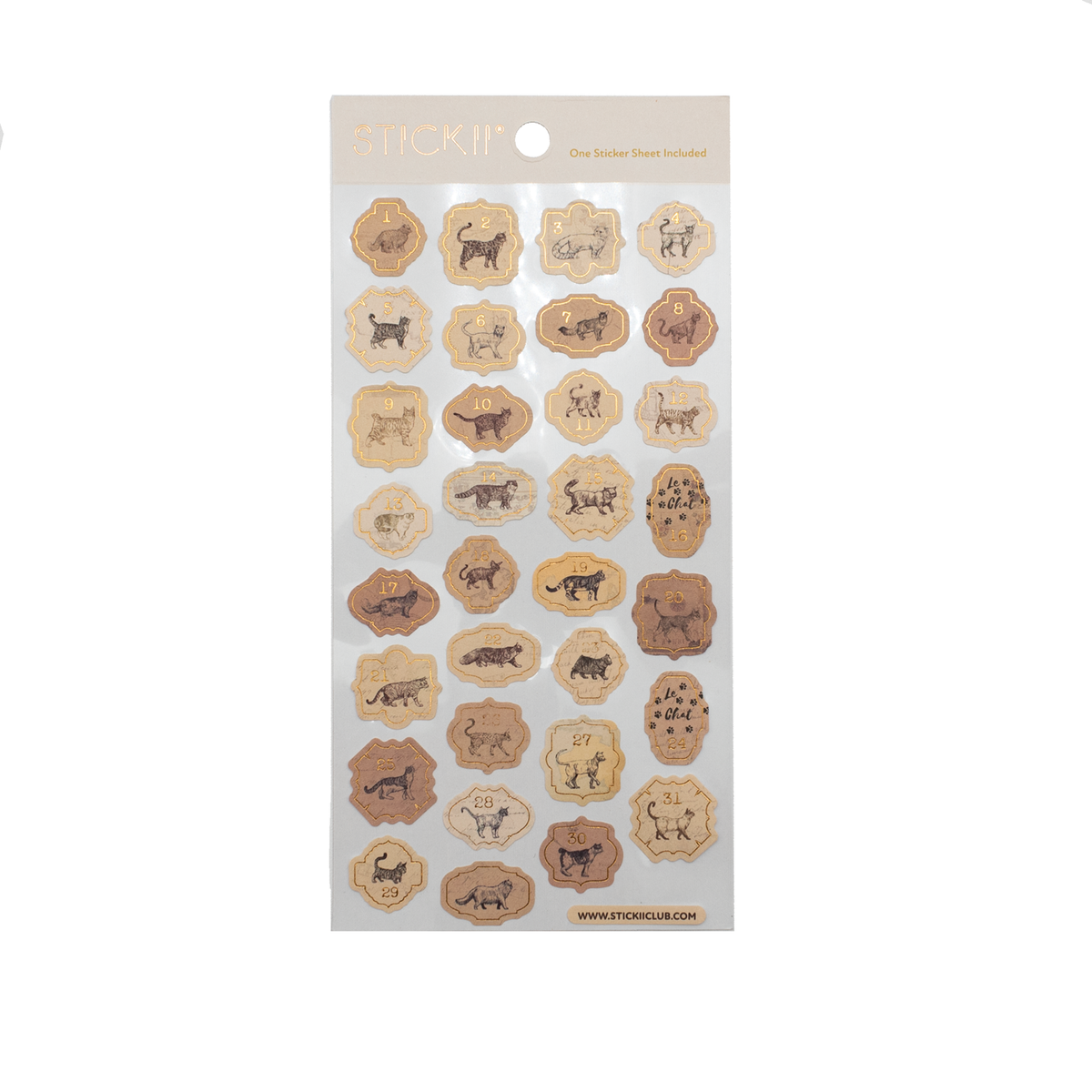 STICKII Sticker Sheet -  Daily Cats