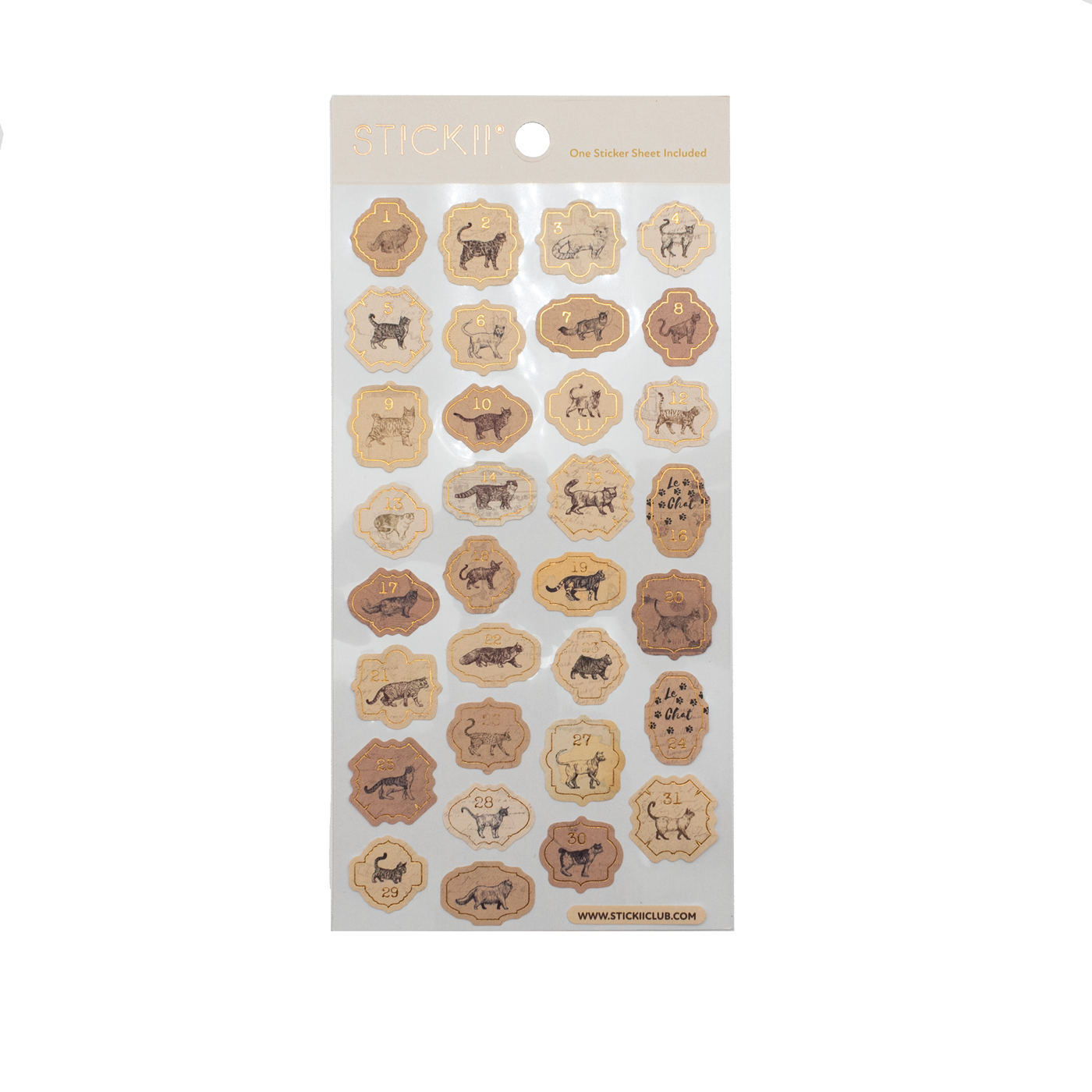 STICKII Sticker Sheet -  Daily Cats