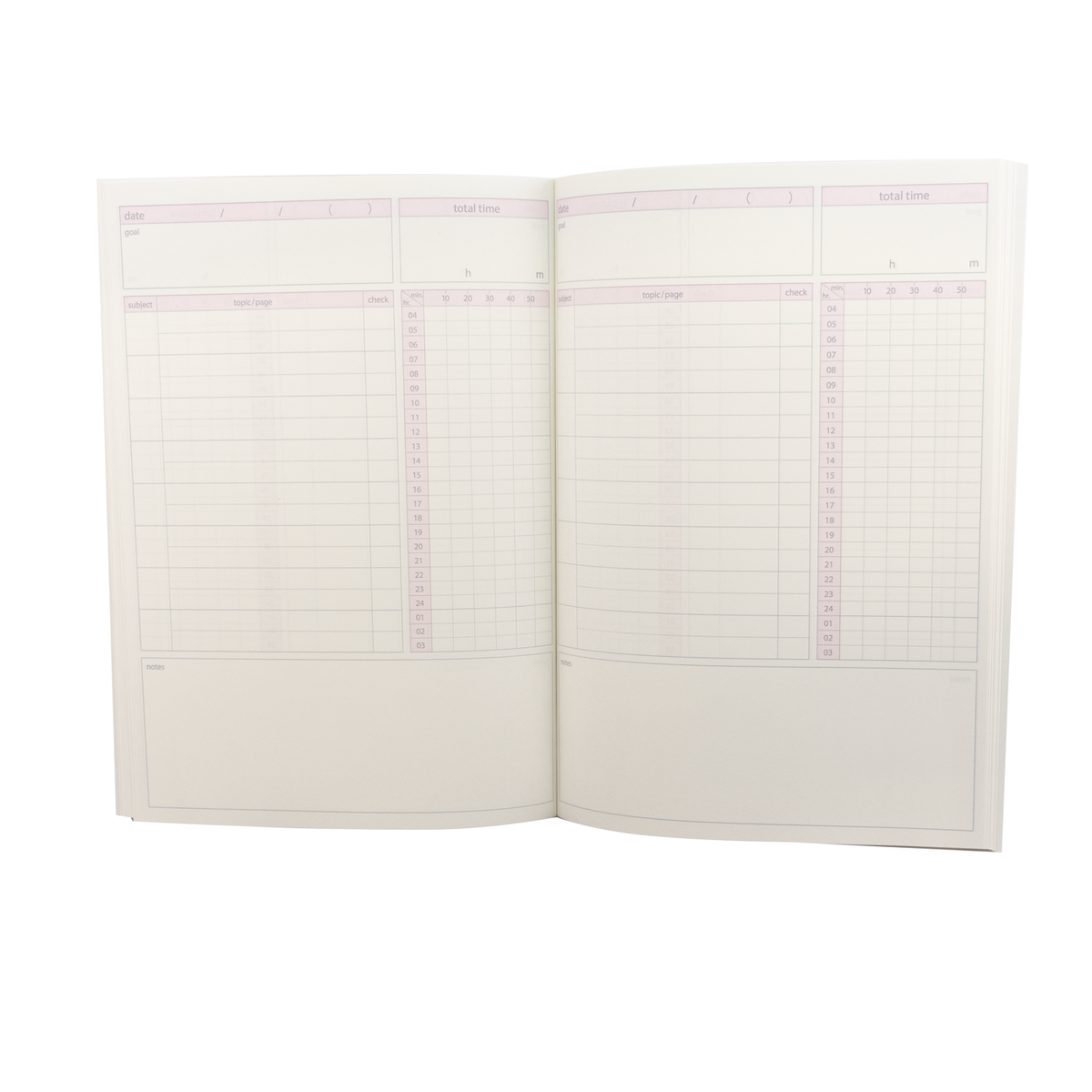 Kokuyo Campus Study Planner Daily Visualized- Light Pink