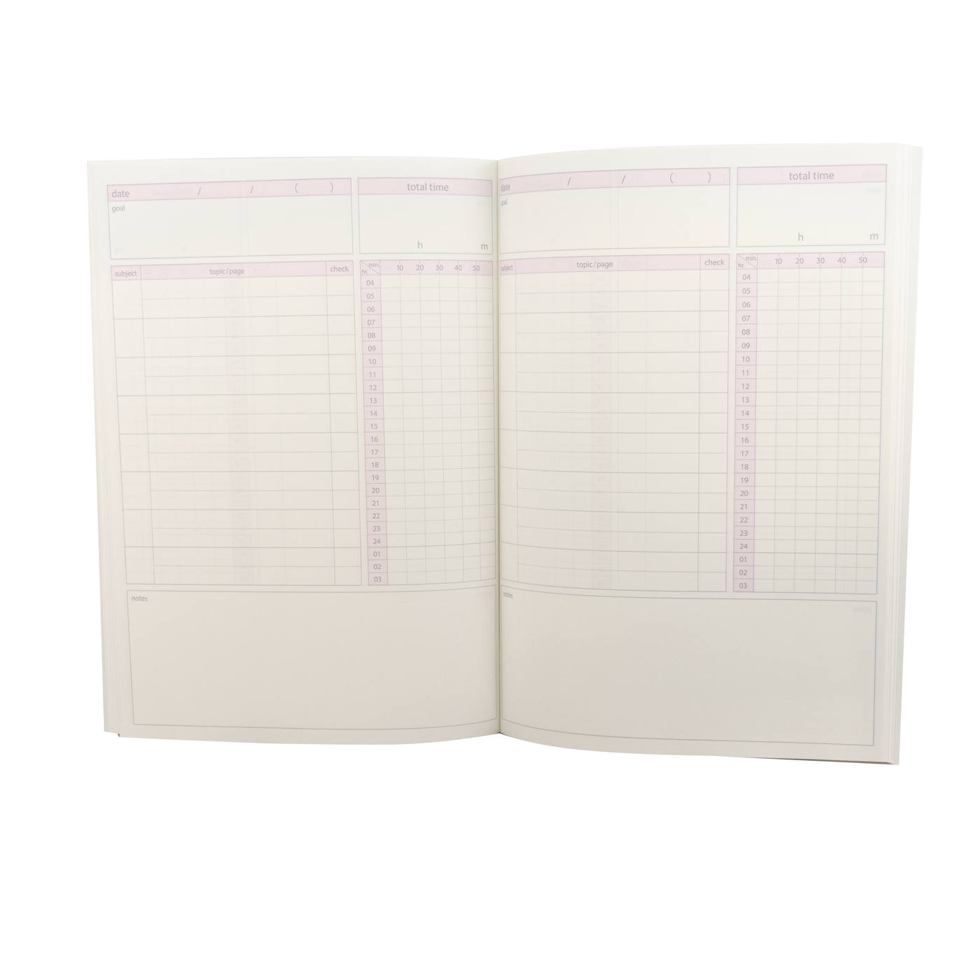 Kokuyo Campus Study Planner Daily Visualized- Light Pink