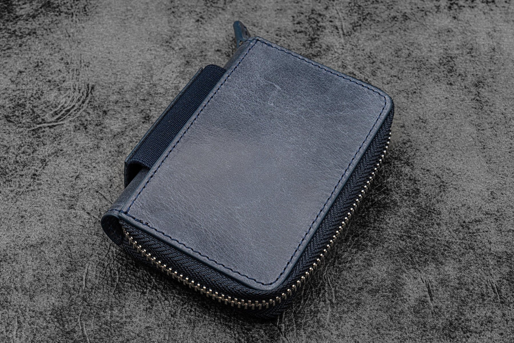 Galen Leather Co. EDC Wallet - Crazy Horse Navy