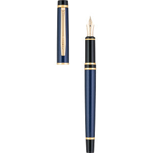 Pilot Grance - Navy Blue with Gold Trim Fountain