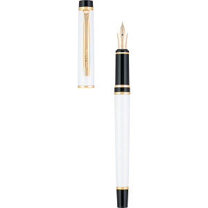 Pilot Grance - Pearl White with Gold Trim Fountain
