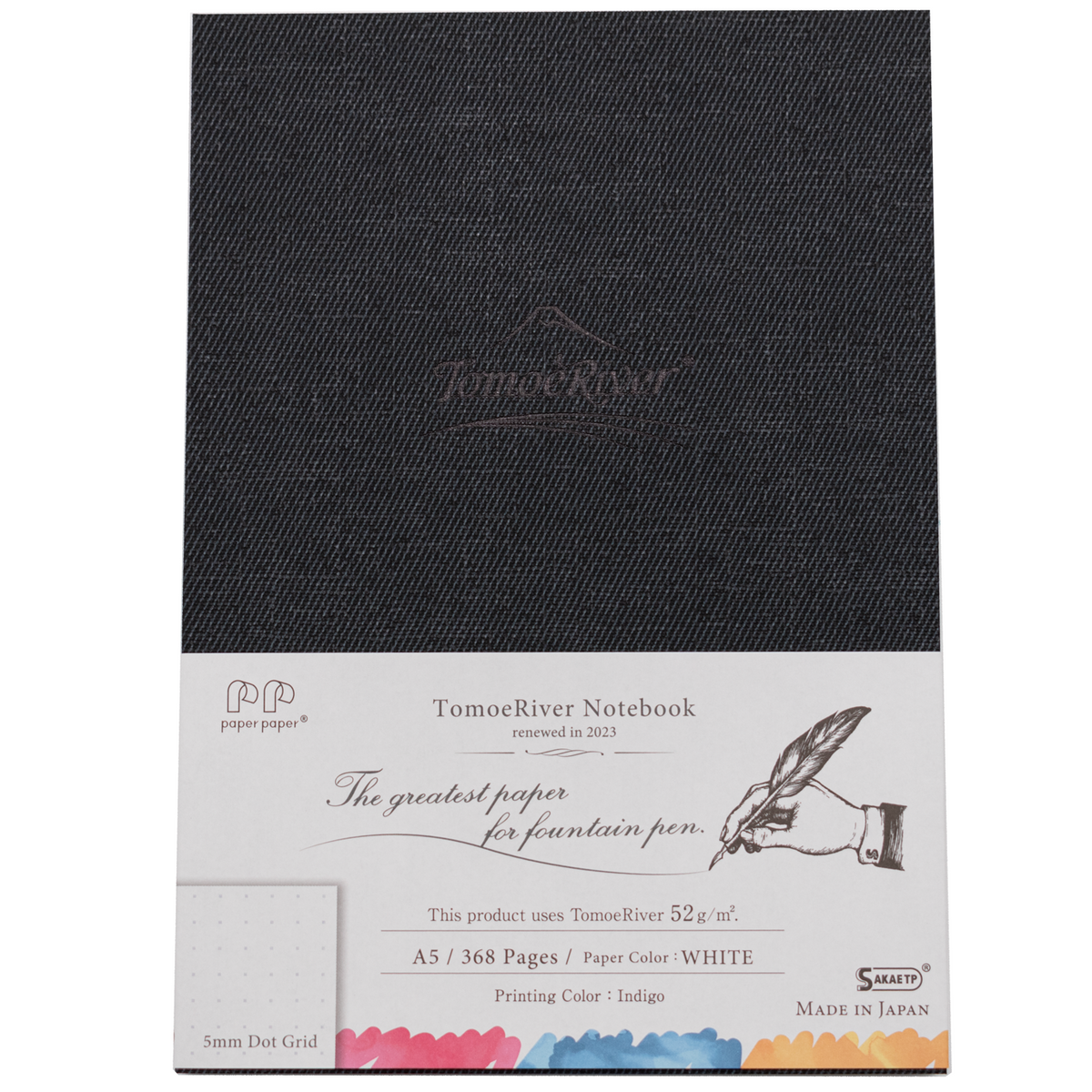 Sakae TP - Tomoe River Hard Cover White 52gsm 368 Page A5 Notebook - Dot Grid