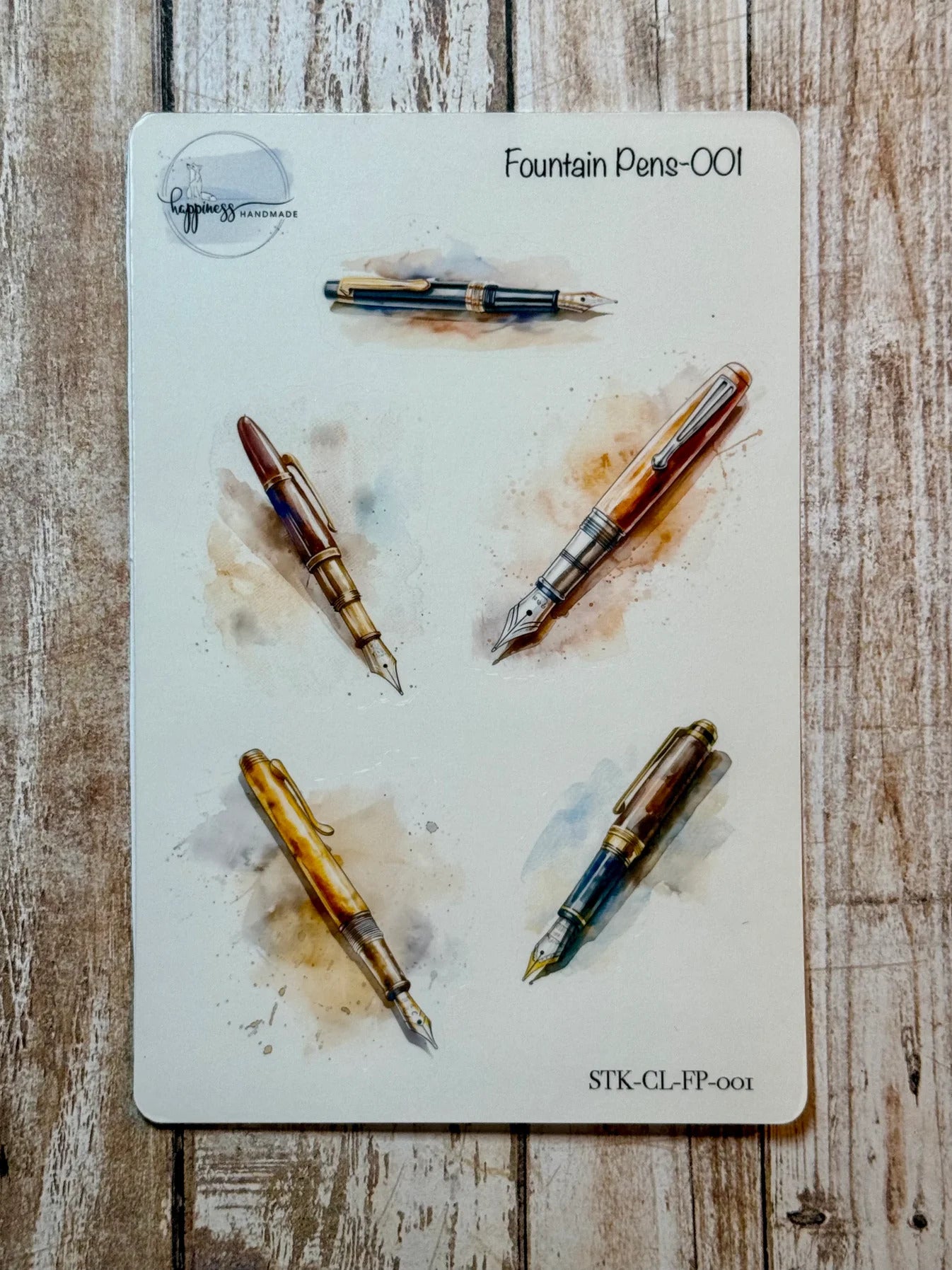 Happiness Handmade - Fountain Pen Sticker Sheet 001