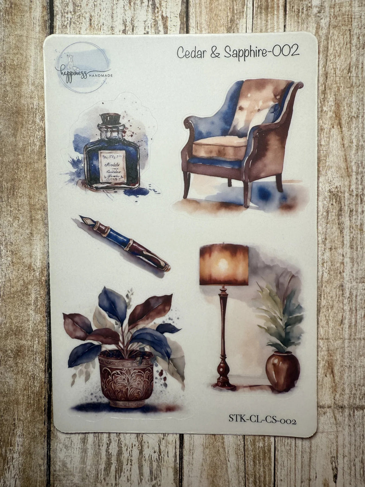 Happiness Handmade - Cedar & Sapphire Sticker Sheet 002