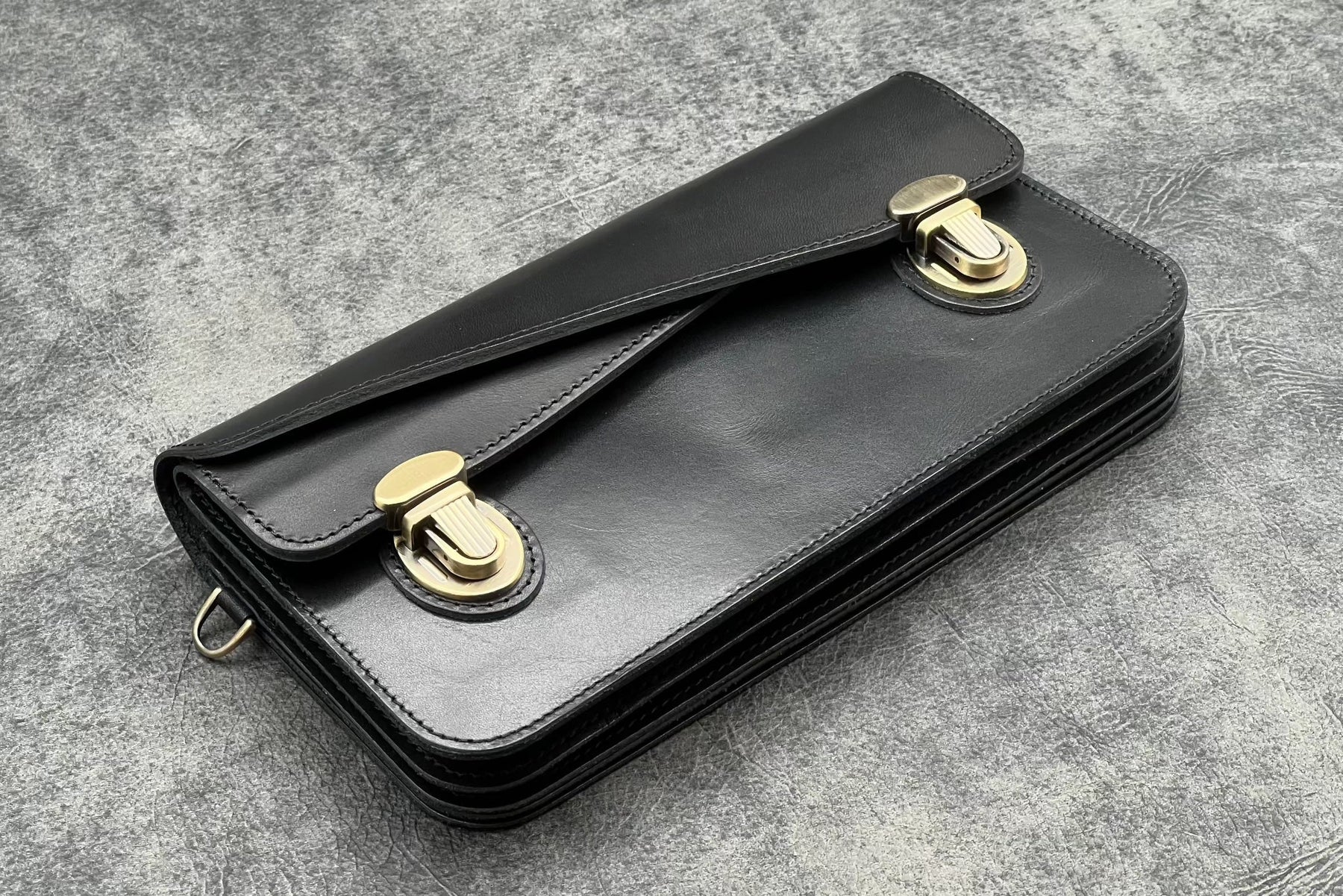 Galen Leather Co. Accordion Pouch - Black