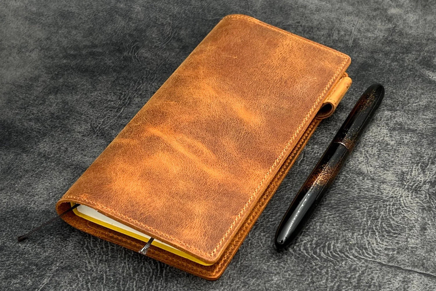 Galen Leather Slim Hobonichi Weeks Planner Cover - Crazy Horse Brown