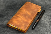 Galen Leather Slim Hobonichi Weeks Planner Cover - Crazy Horse Brown