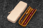 Galen Leather Co. Zipper Magnum Opus 2 Slot Hard Pen Case - Undyed