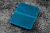 Galen Leather Co. Zipper Magnum Opus 6 Slot Hard Pen Case - Crazy Horse Ocean