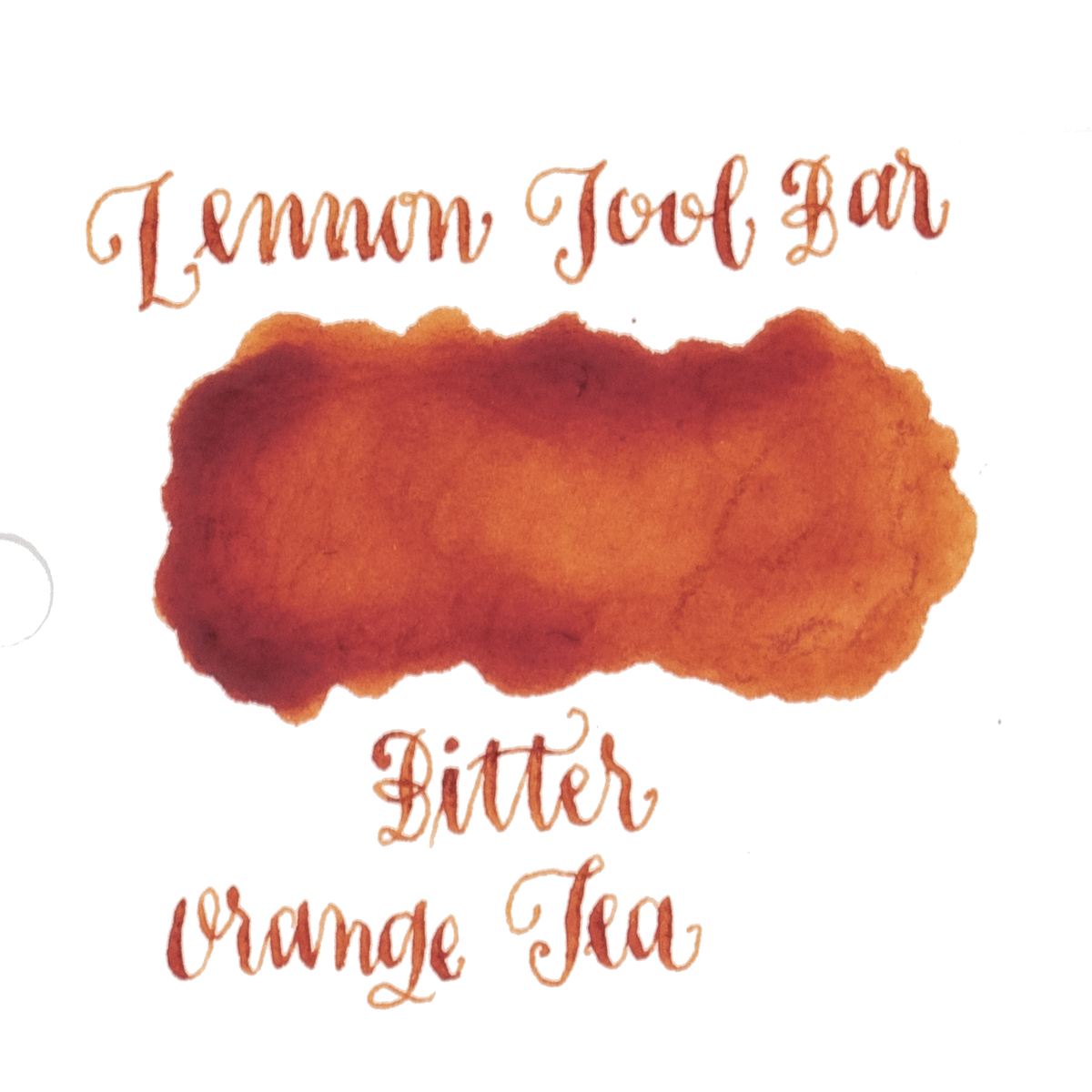 Deep orange ink swatch on a white background. Lennon Tool Bar 'Bitter Orange Tea'