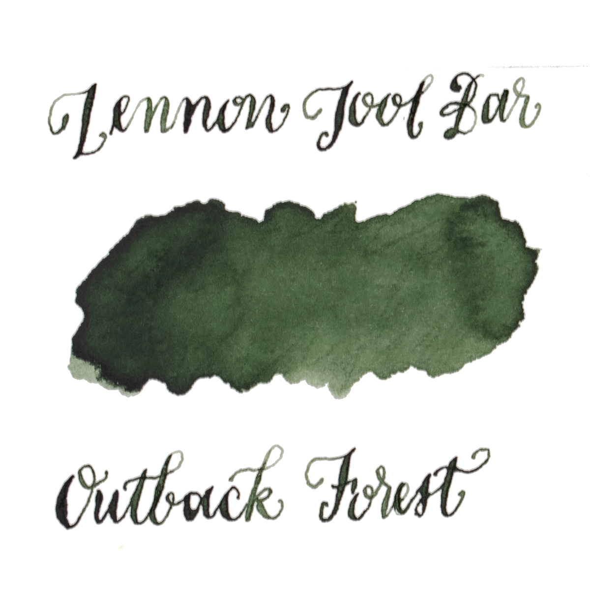 Dark green ink swatch on a white background. Lennon Tool Bar 'Outback Forest'