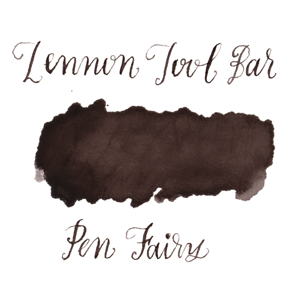 Dark espresso brown ink swatch on a white background. Lennon Tool Bar 'Pen Fairy'