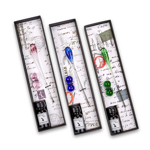Freund Mayer Glass Flower Dip Pen and Ink Set