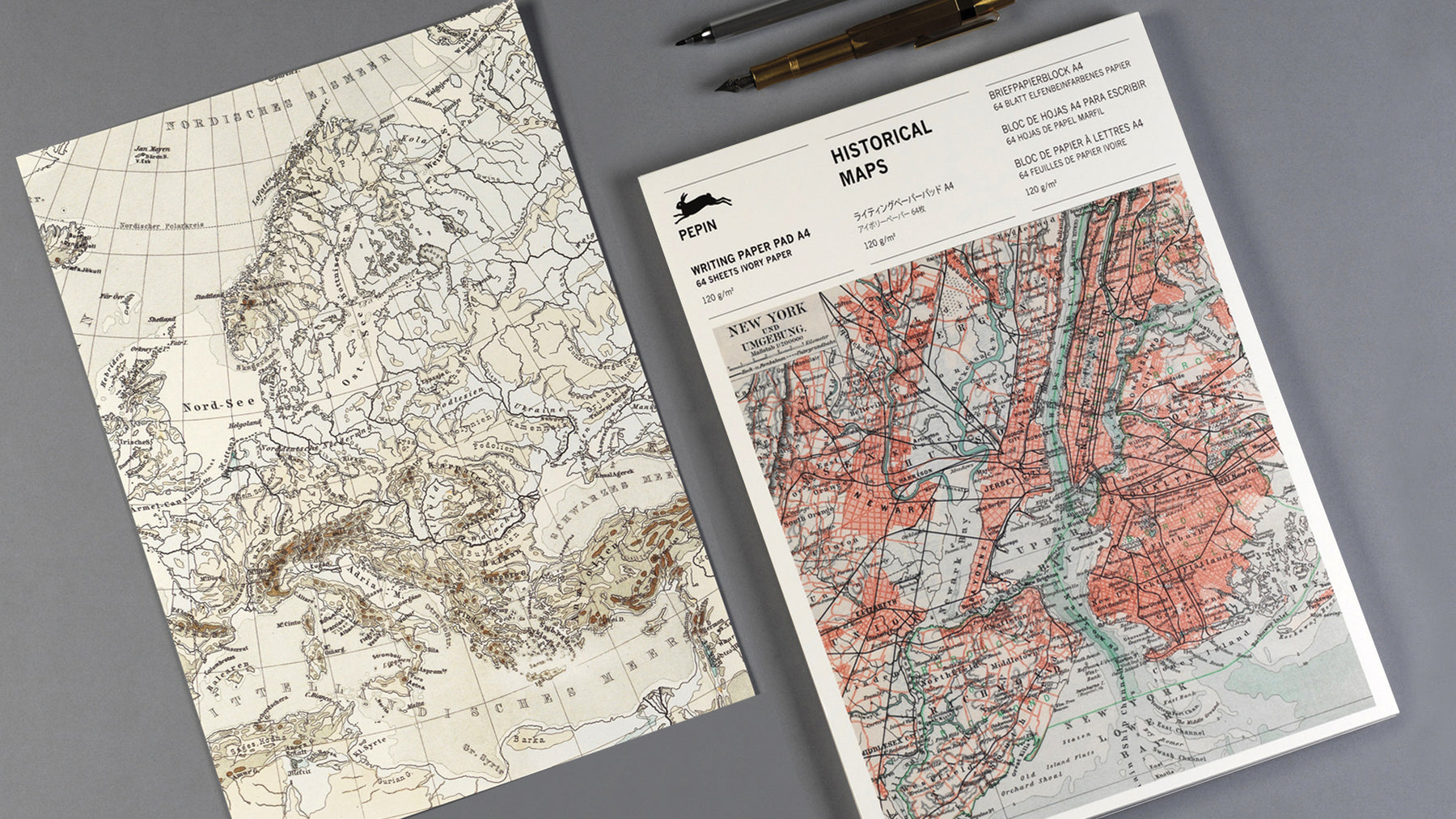 Pepin Notepad A4 - Historical Maps