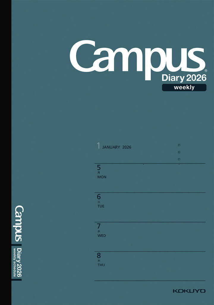 Kokuyo Campus 2026 Monthly Diary Horizontal A5