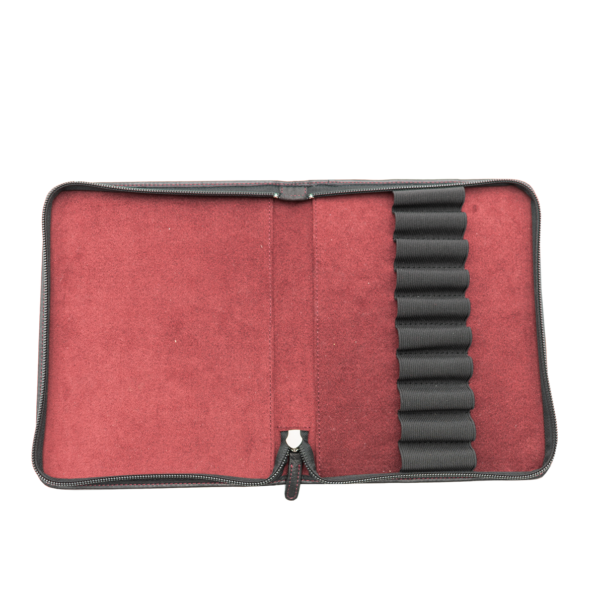 Nagasawa Leather 10 Pen Zip Case Black
