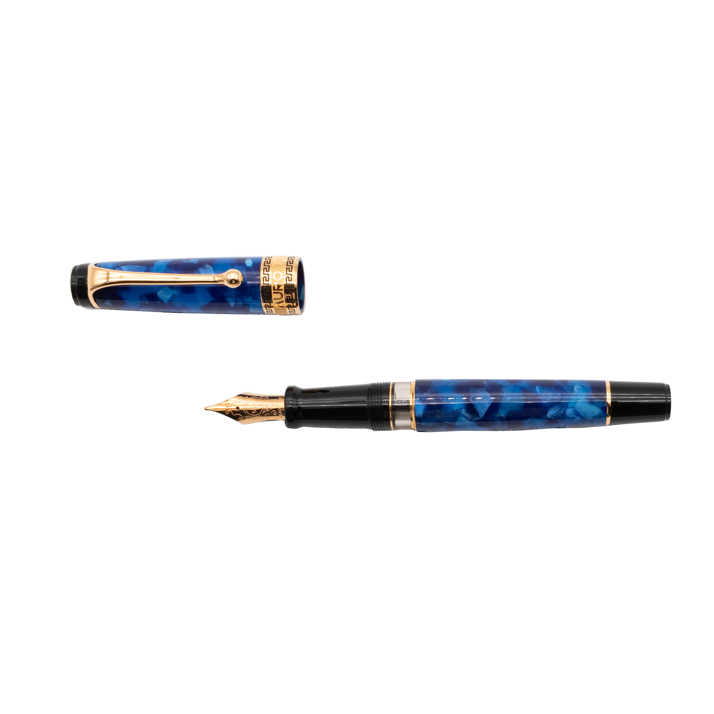 Aurora Optima Auroloide Blue, Gold Trim