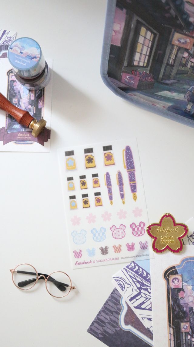 Esterbrook x Sakuradragon - Sakura Street Stickers