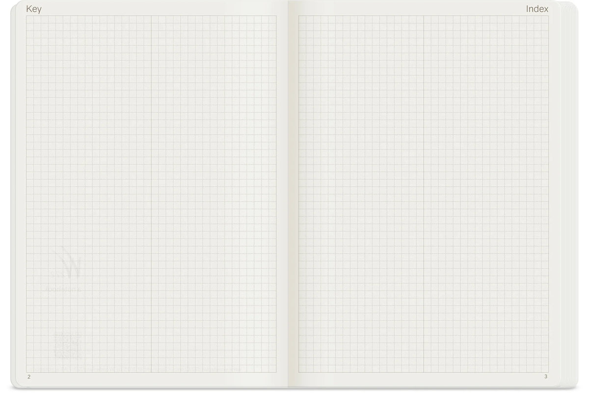 Wonderland222 Notebook B6 Grid 192 Page - Fiddlehead