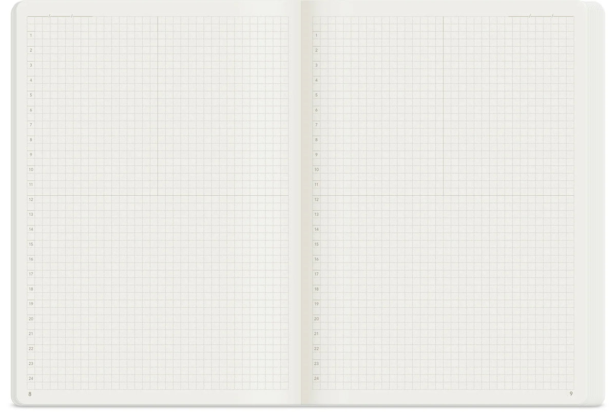 Wonderland222 Notebook A5 Grid 192 Page - Fiddlehead