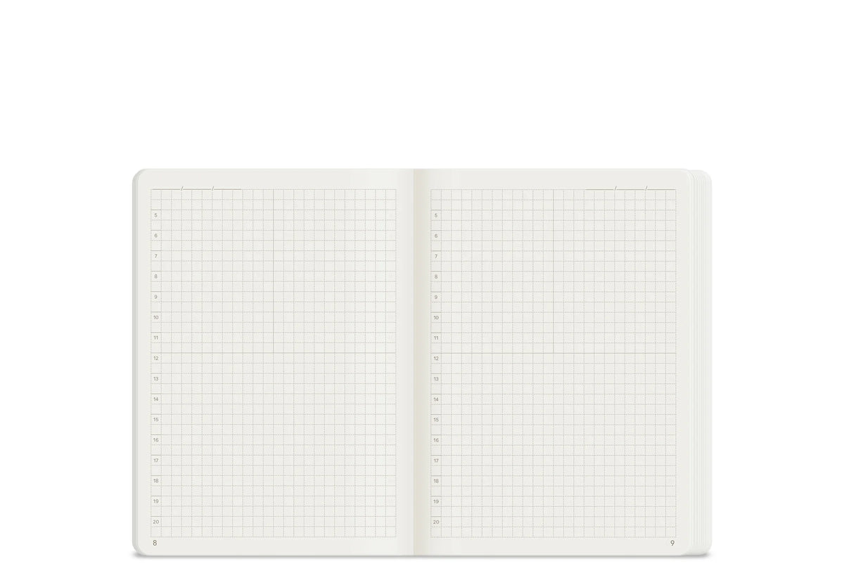 Wonderland222 Notebook A6 Grid 368 Page - Fiddlehead