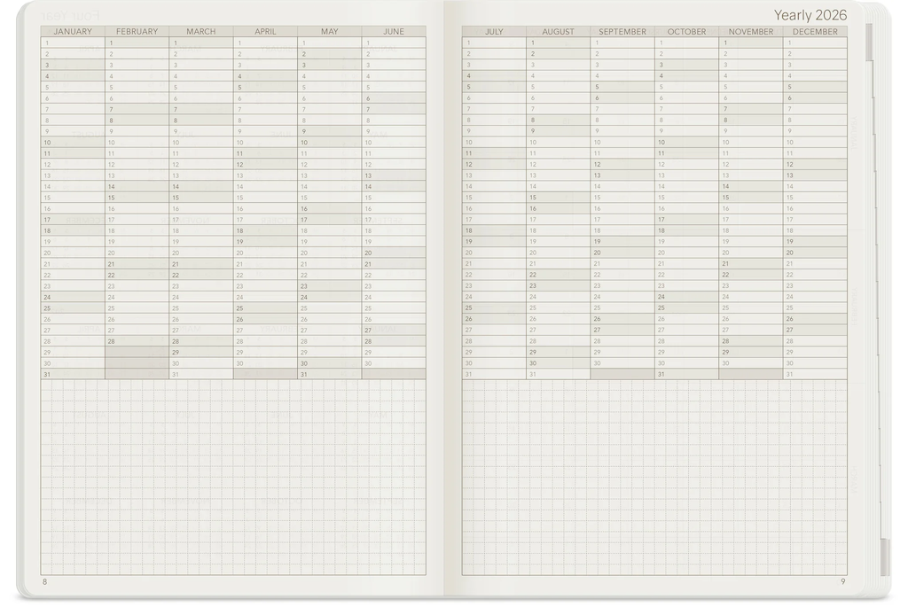Wonderland222 2026 B6 Weekly Planner | Core | Stacked Weekends - Aplenglow