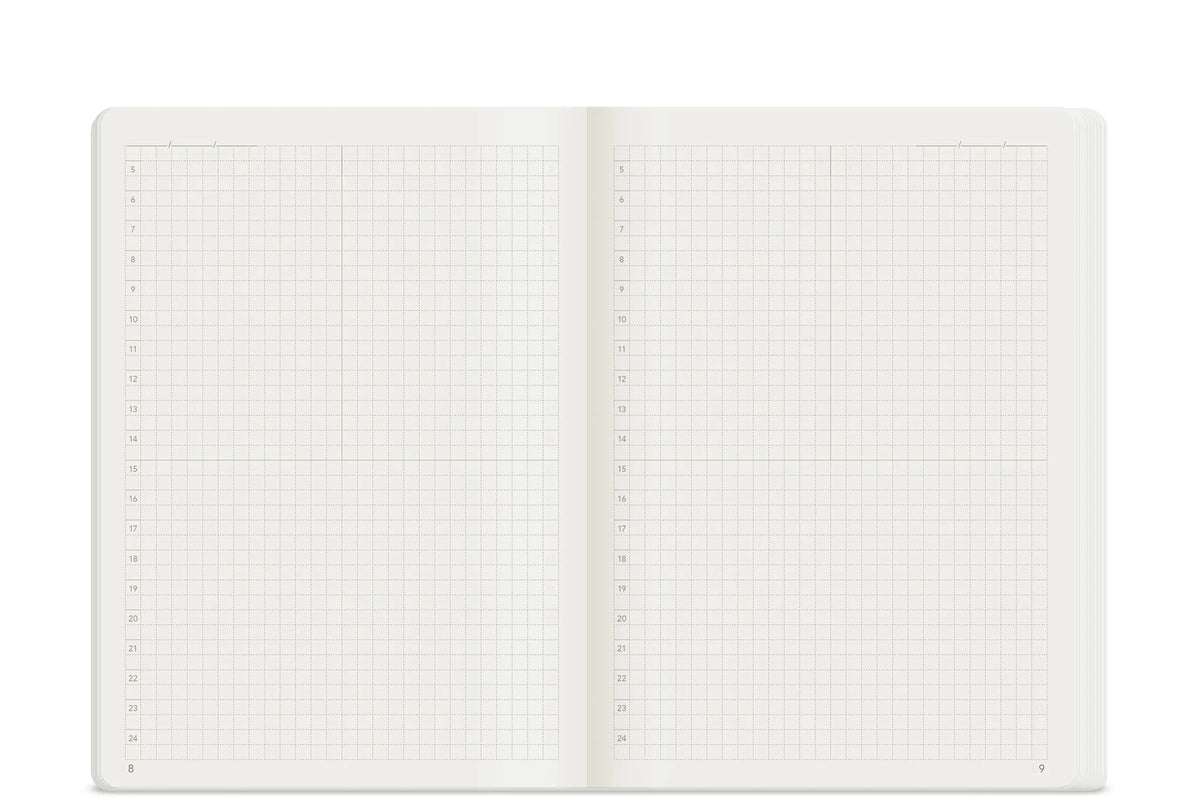 Wonderland222 Notebook B6 Grid 368 Page - Fiddlehead