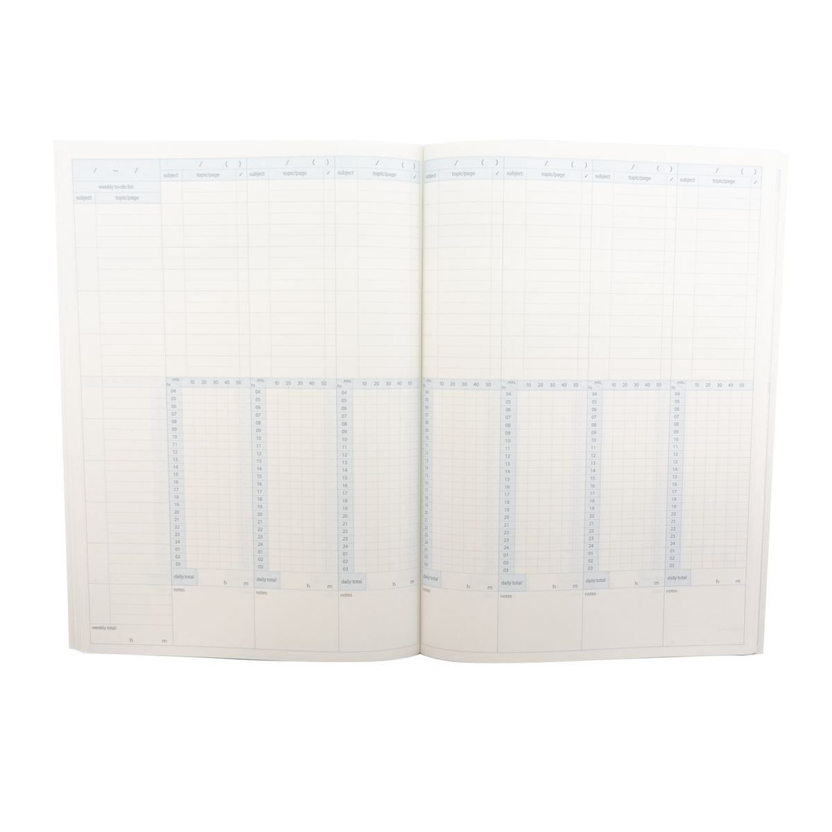 Kokuyo Campus Study Planner Weekly Visualized - Blue
